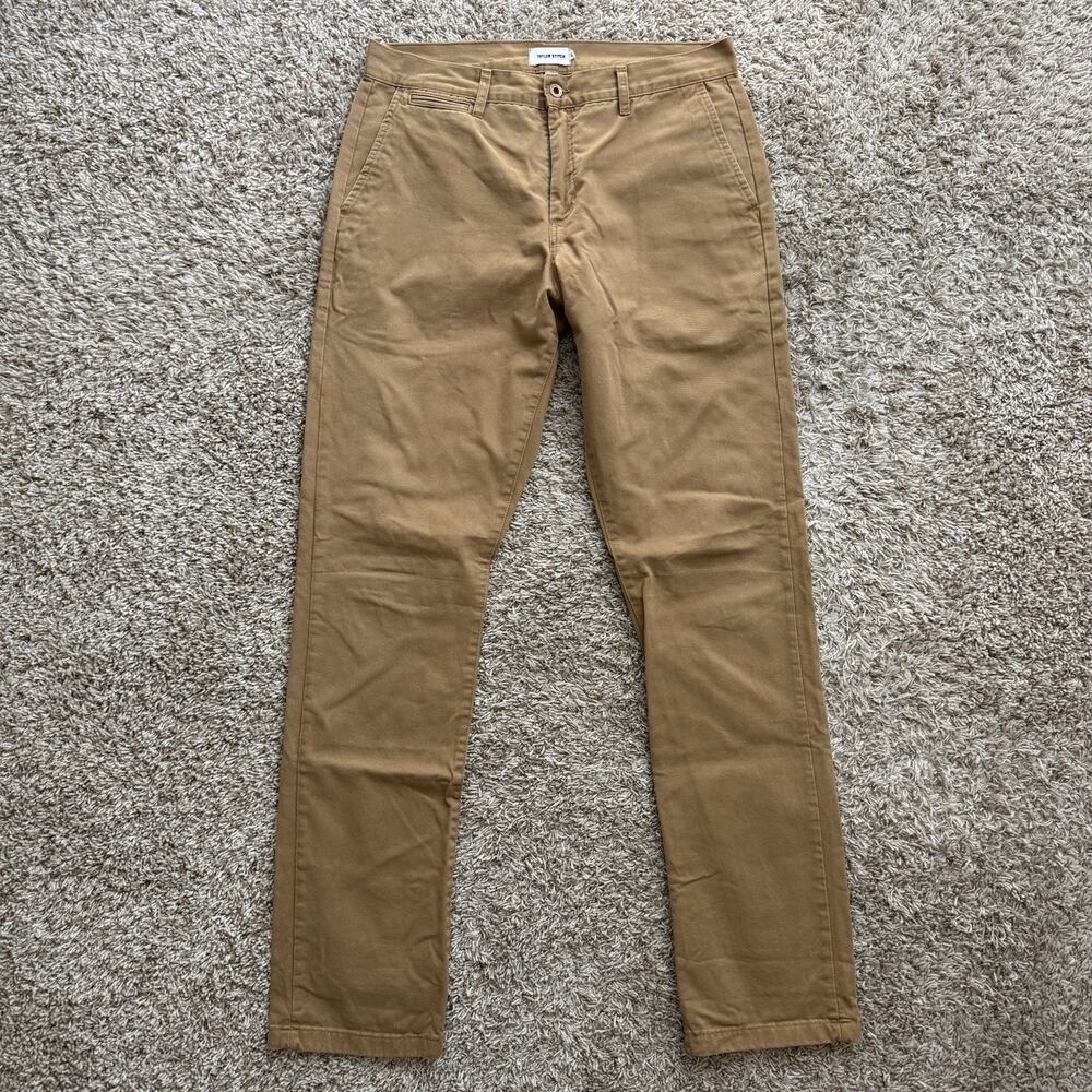 Taylor Stitch Democratic Khaki Brown Chino Pants Tan Cotton Men’s Size 33x35